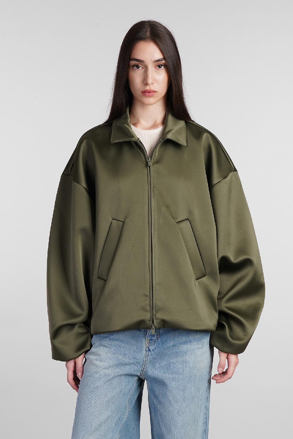 Deliberti Fear of God Essentials Bomber in poliestere verde cod. 408708 - Deliberti The Luxury Shopping