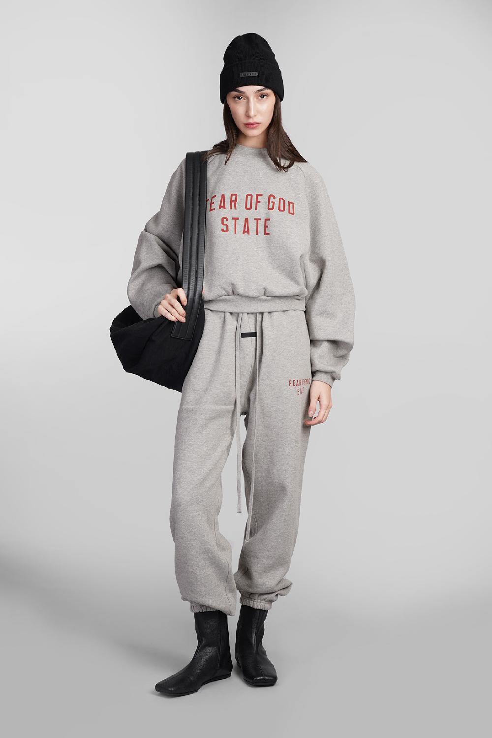 Deliberti Fear Of God Essentials Felpa In Cotone Grigio Cod. 409710 - Deliberti The Luxury Shopping
