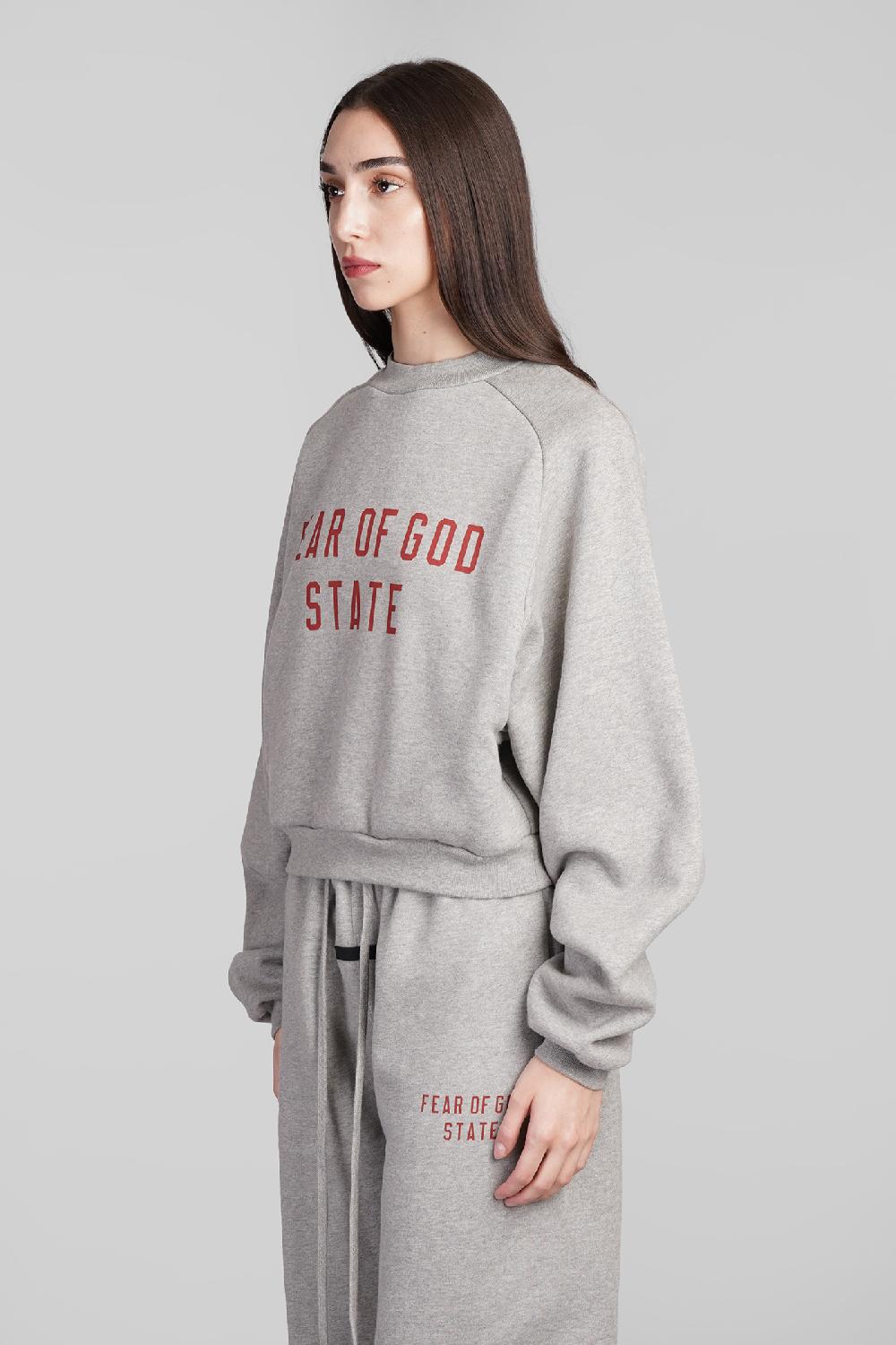 Deliberti Fear Of God Essentials Felpa In Cotone Grigio Cod. 409710 - Deliberti The Luxury Shopping