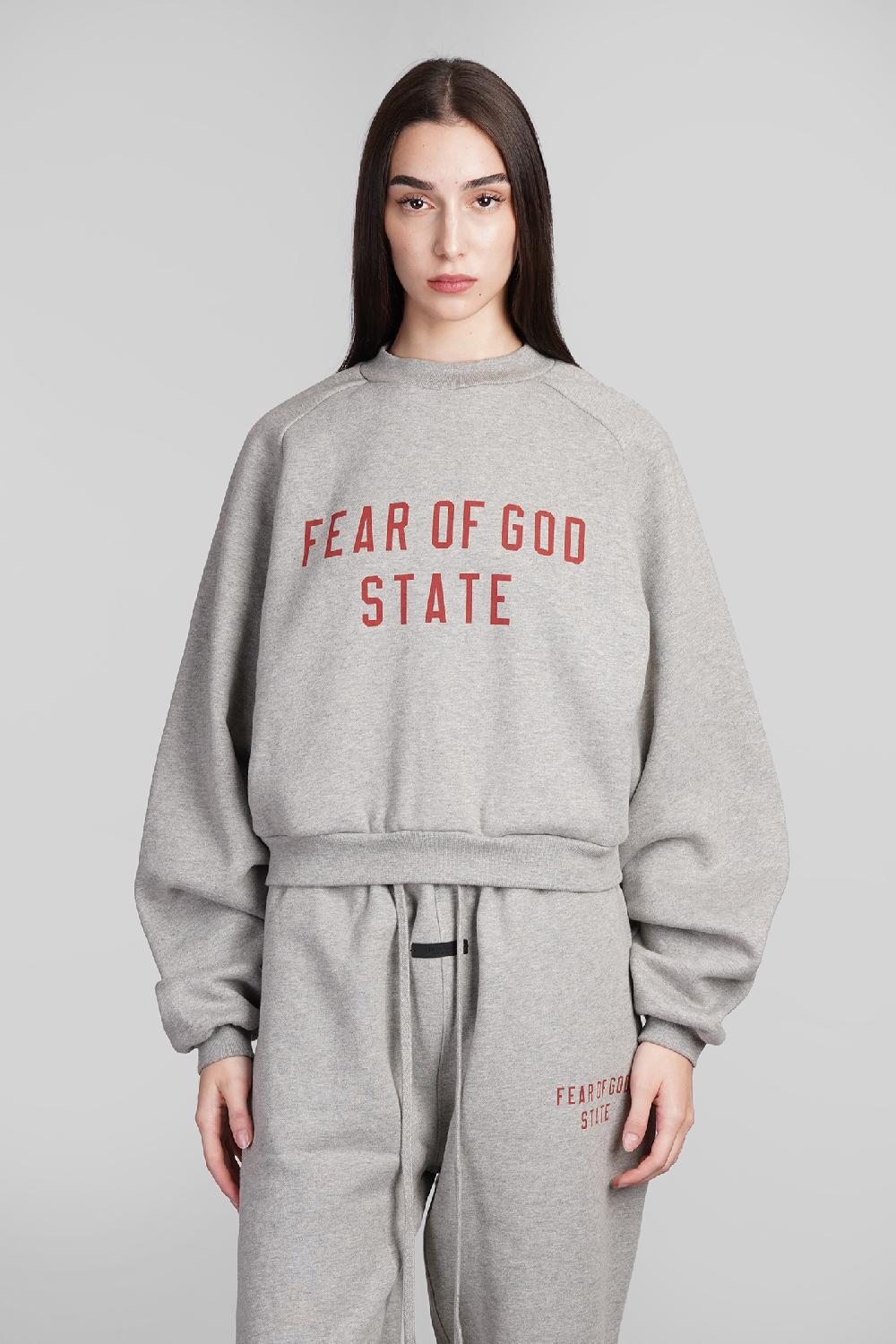 Deliberti Fear of God Essentials Felpa in cotone grigio cod. 409710 - Deliberti The Luxury Shopping