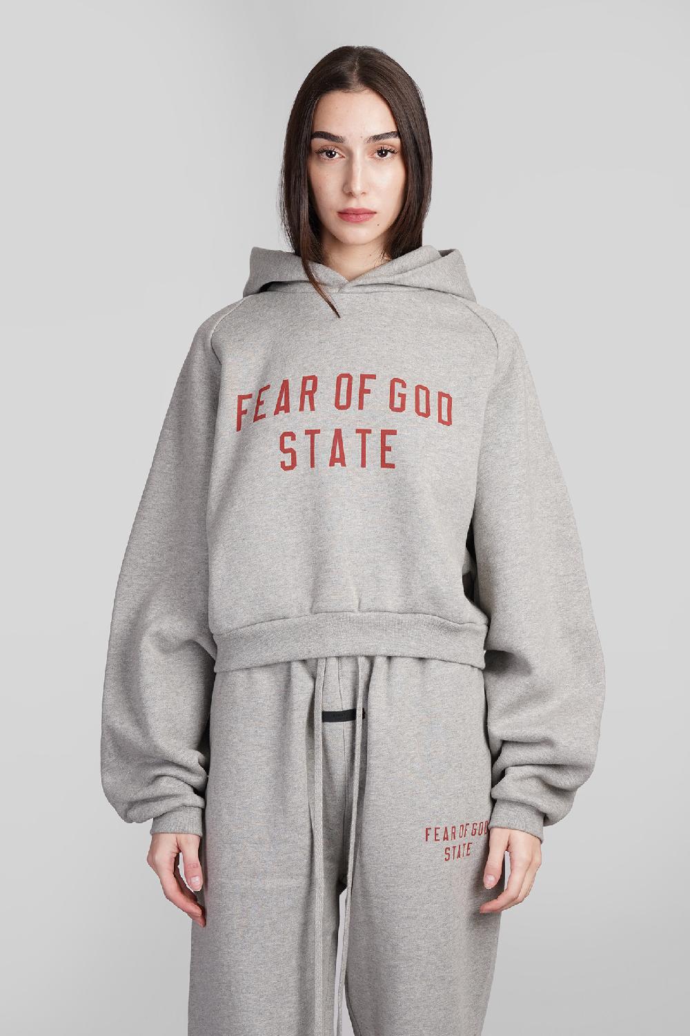 Deliberti Fear of God Essentials Felpa in cotone grigio cod. 409708 - Deliberti The Luxury Shopping