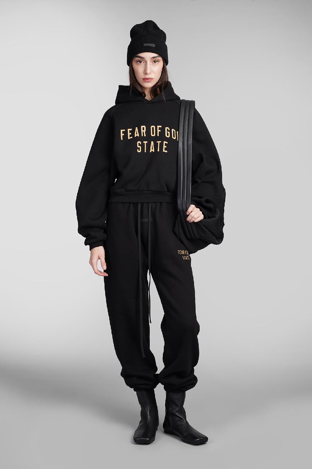 Deliberti Fear Of God Essentials Felpa In Cotone Nero Cod. 409707 - Deliberti The Luxury Shopping
