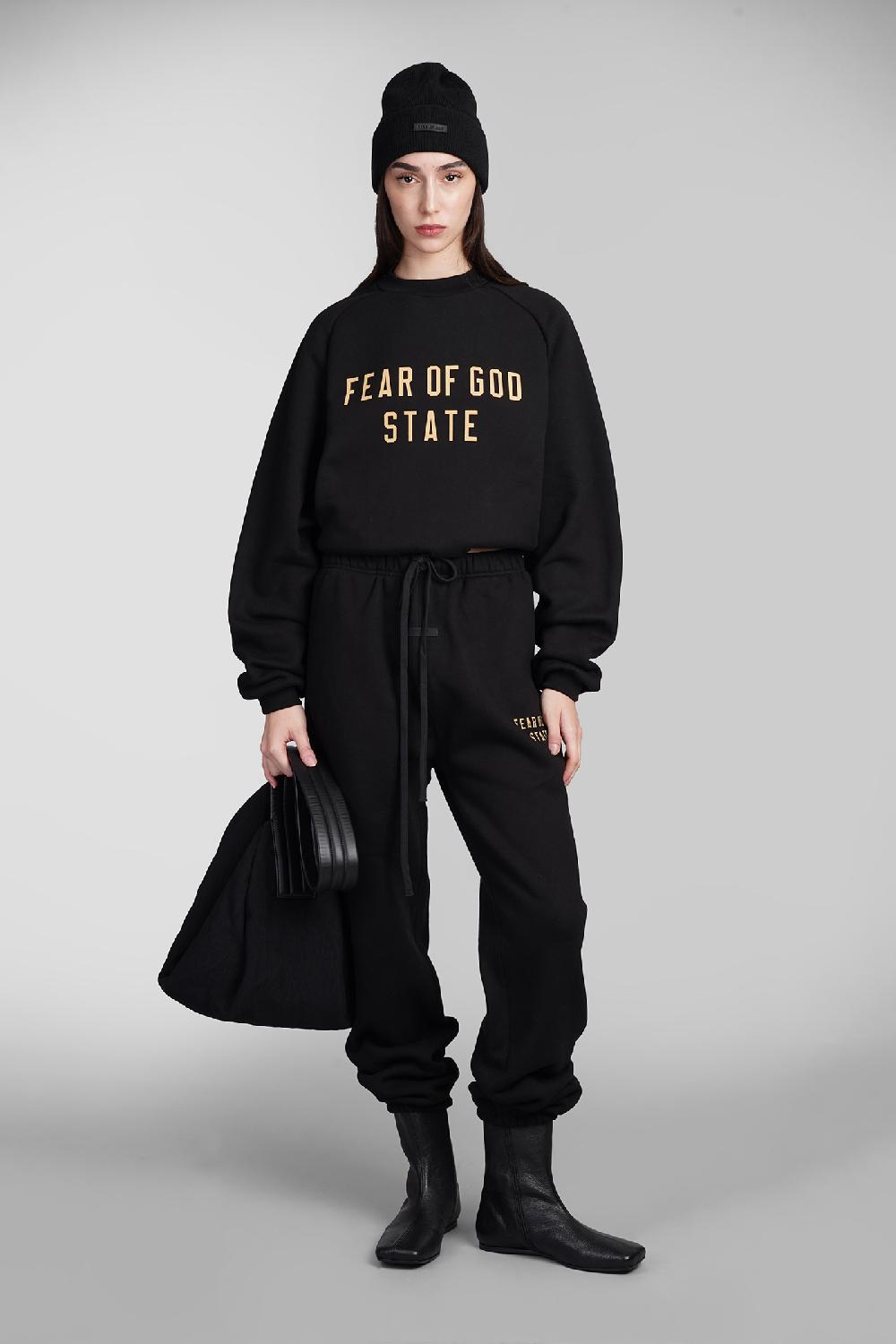 Deliberti Fear Of God Essentials Felpa In Cotone Nero Cod. 409709 - Deliberti The Luxury Shopping