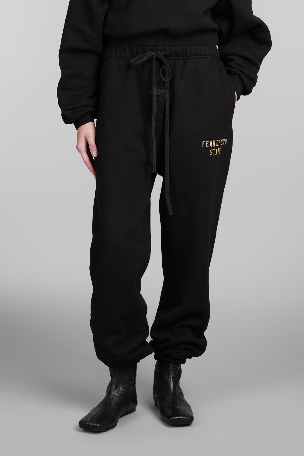 Deliberti Fear of God Essentials Pantalone in cotone nero cod. 409703 - Deliberti The Luxury Shopping