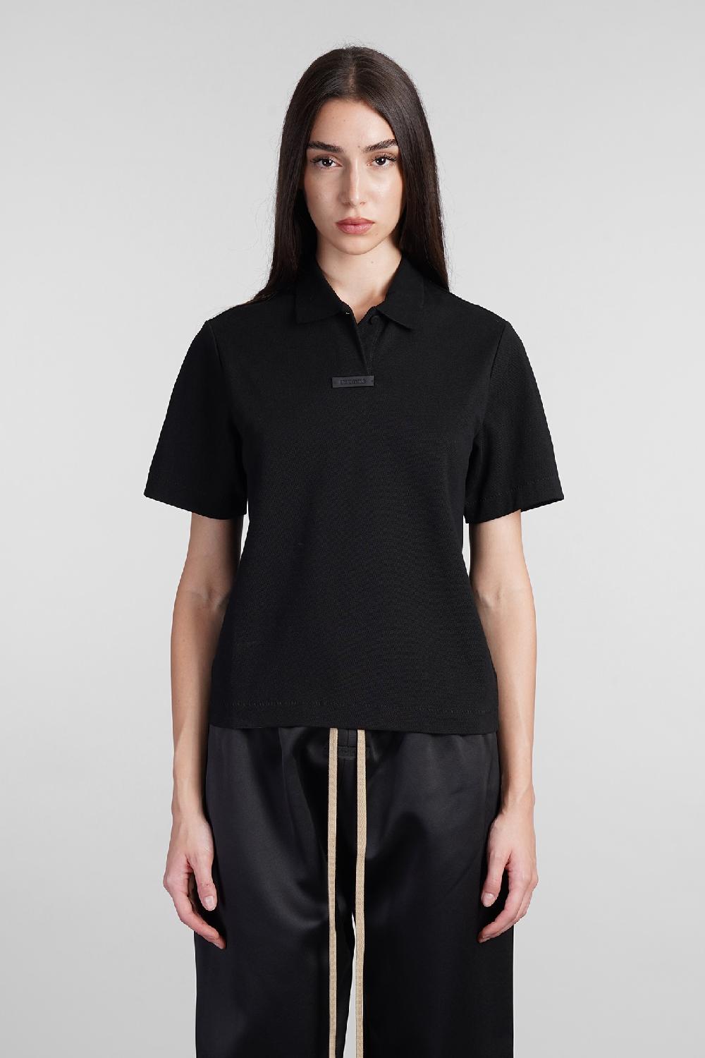 Deliberti Fear of God Essentials Polo in cotone nero cod. 408711 - Deliberti The Luxury Shopping