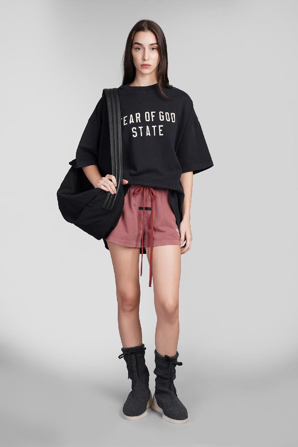 Deliberti Fear Of God Essentials Shorts In Cotone Rosa Cod. 409706 - Deliberti The Luxury Shopping