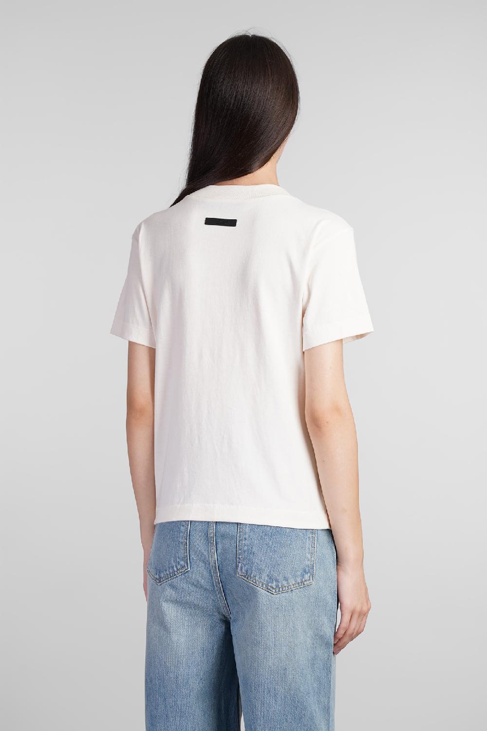 Deliberti Fear Of God Essentials T-shirt In Cotone Beige Cod. 408710 - Deliberti The Luxury Shopping