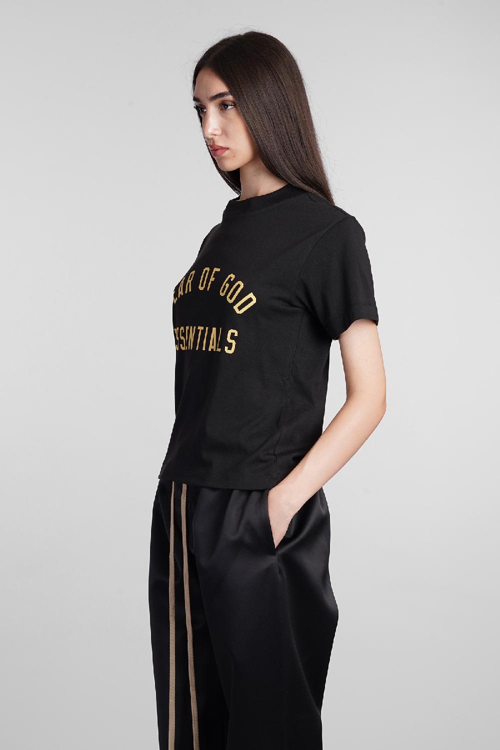 Deliberti Fear Of God Essentials T-shirt In Cotone Nero Cod. 408709 - Deliberti The Luxury Shopping