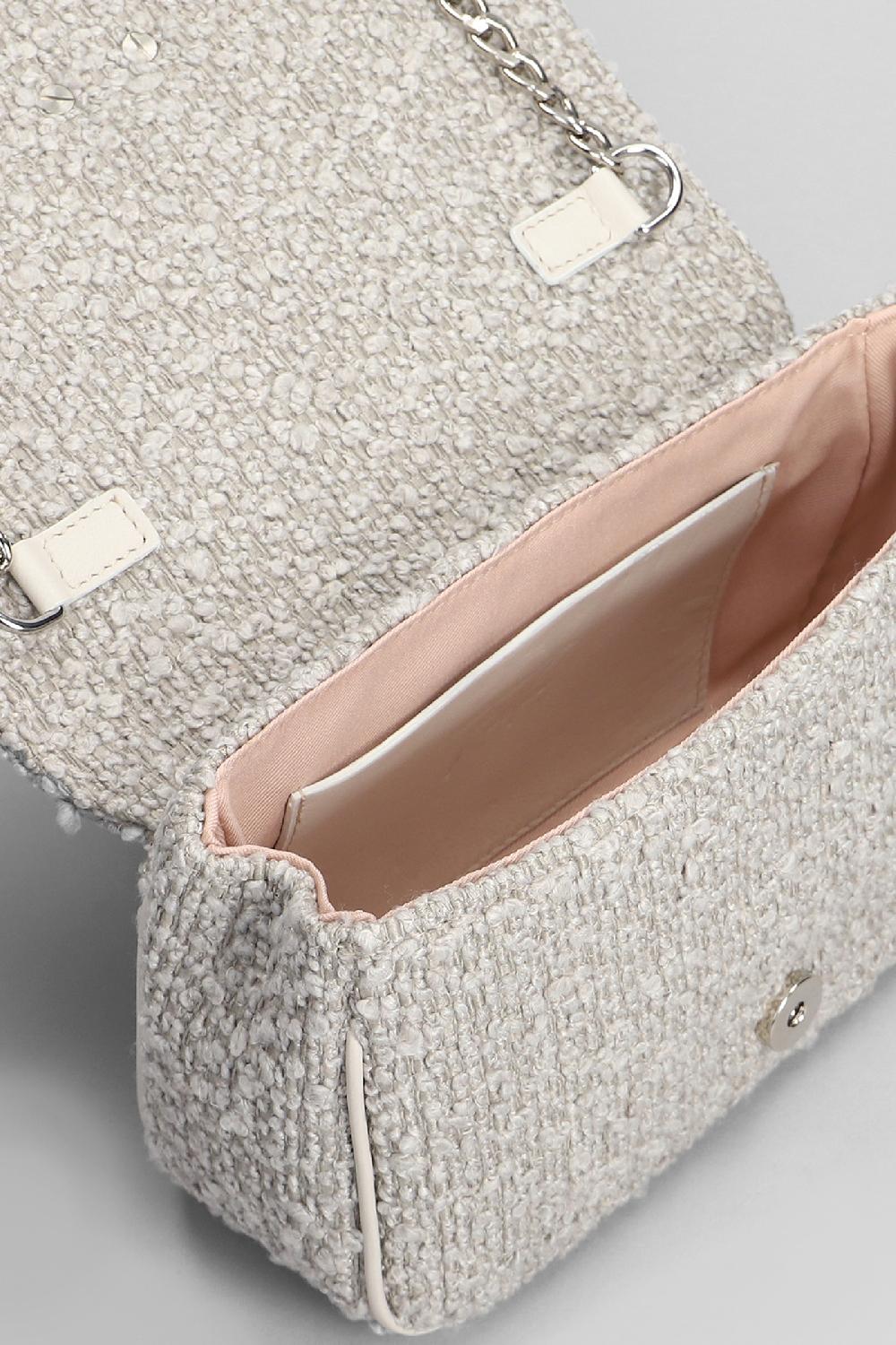 Deliberti Festa Borsa A Spalla Lunette In Lana Beige Cod. 406146 - Deliberti The Luxury Shopping