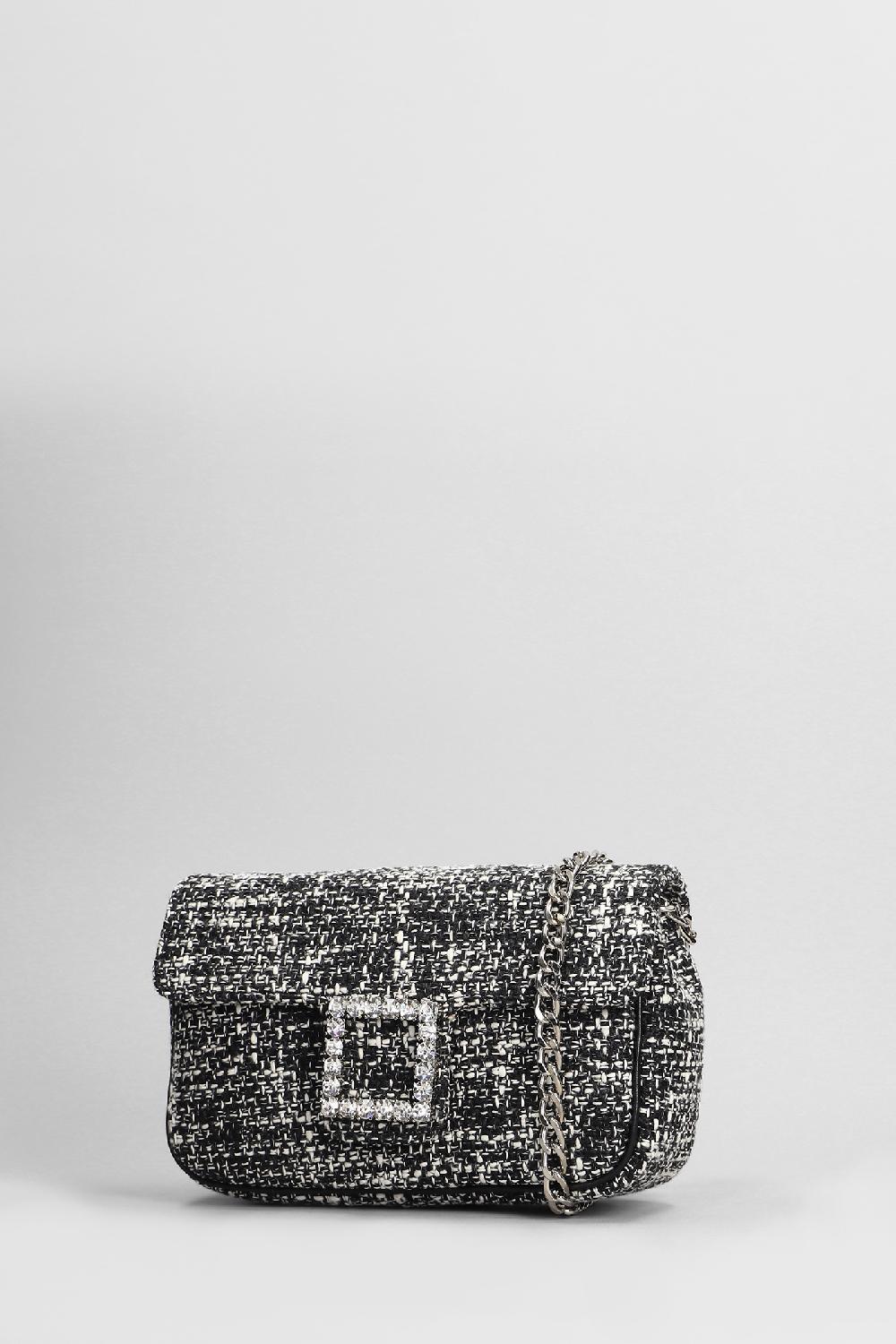 Deliberti Festa Borsa A Spalla Lunette In Lana Nera Cod. 406149 - Deliberti The Luxury Shopping