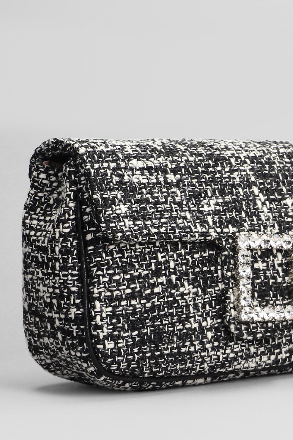 Deliberti Festa Borsa A Spalla Lunette In Lana Nera Cod. 406149 - Deliberti The Luxury Shopping