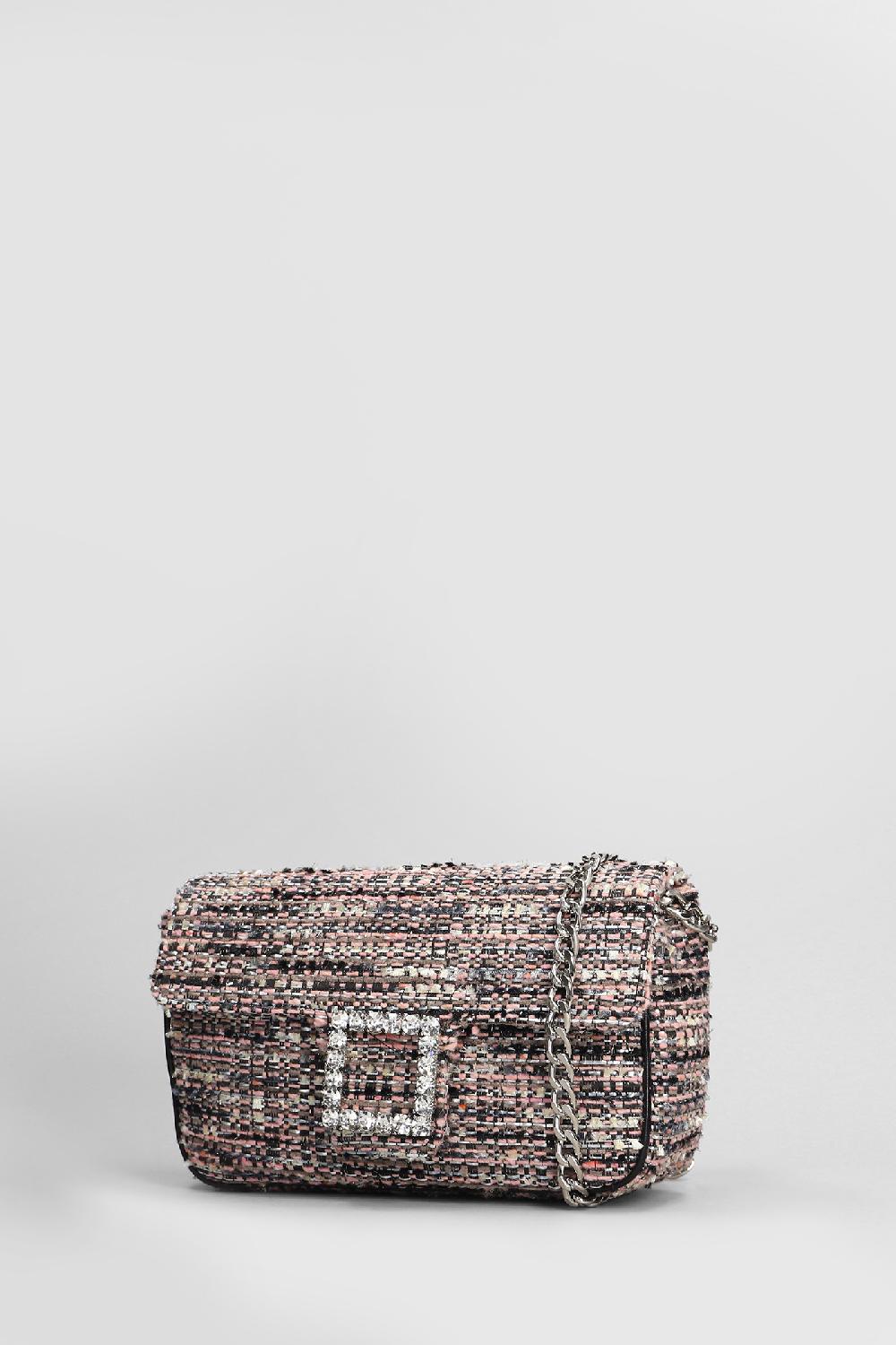 Deliberti Festa Borsa A Spalla Lunette In Lana Rosa Cod. 406150 - Deliberti The Luxury Shopping