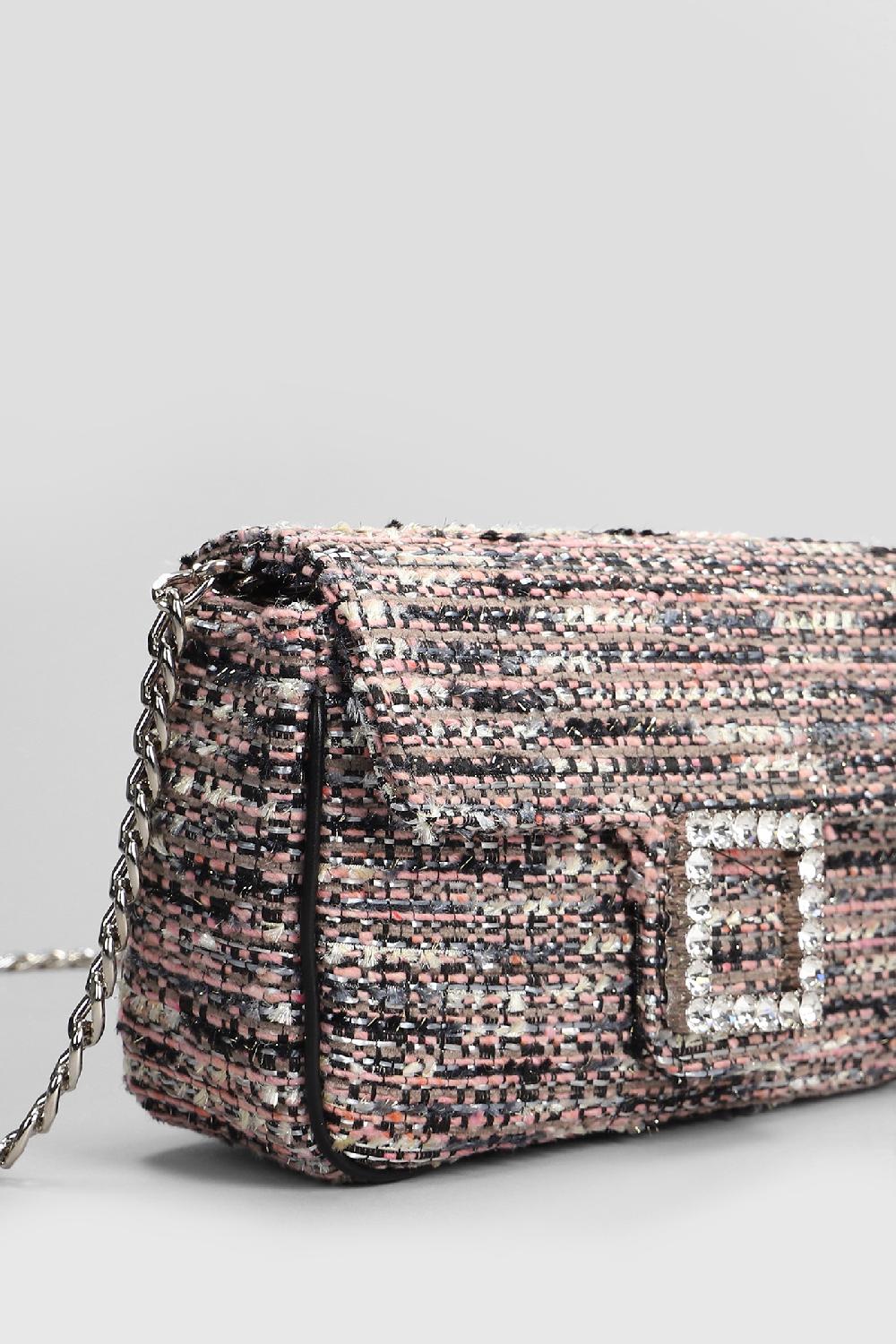 Deliberti Festa Borsa A Spalla Lunette In Lana Rosa Cod. 406150 - Deliberti The Luxury Shopping