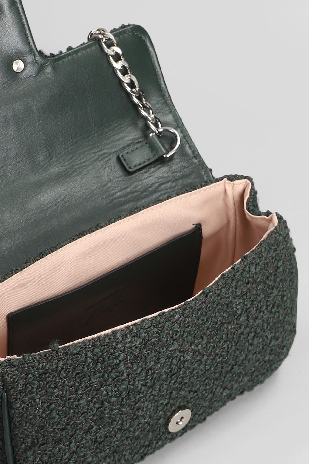 Deliberti Festa Borsa A Spalla Lunette In Lana Verde Cod. 406148 - Deliberti The Luxury Shopping