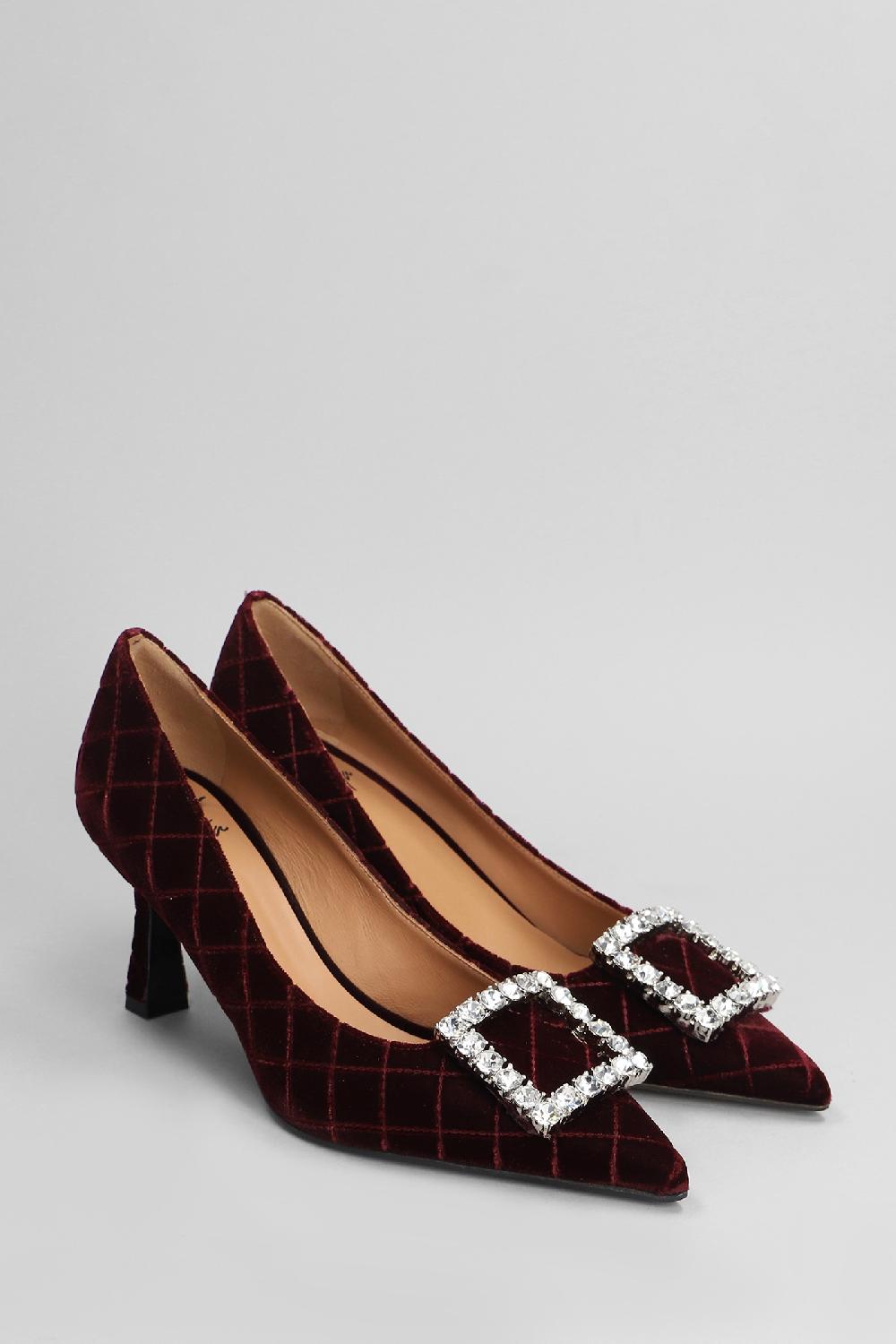 Deliberti Festa Decollete Lilly In Velluto Bordeaux Cod. 402856 - Deliberti The Luxury Shopping
