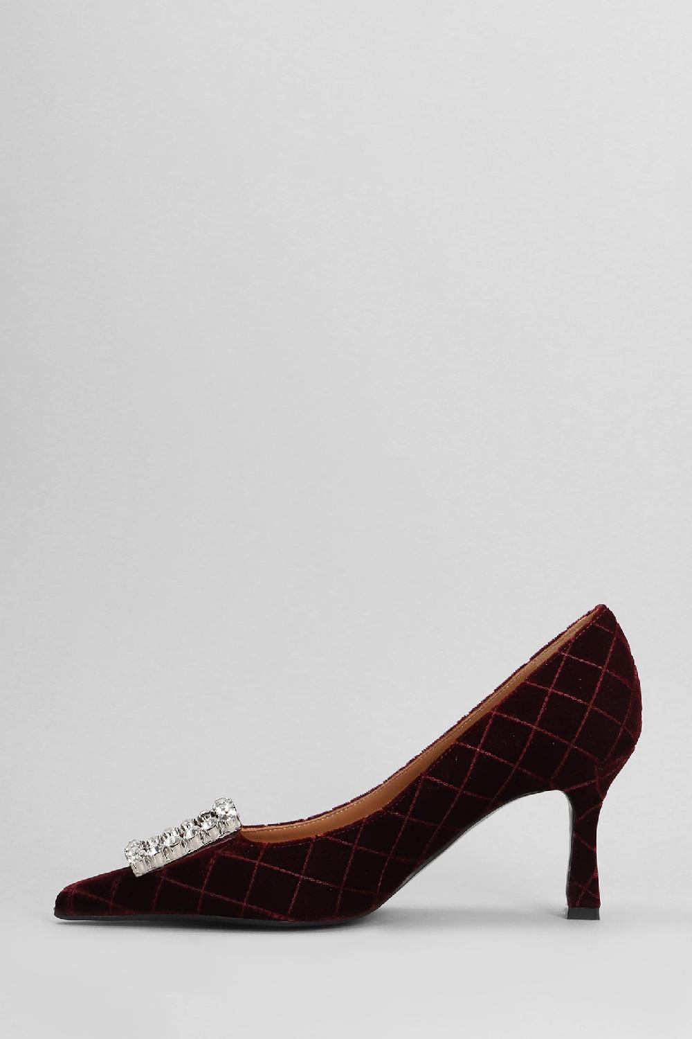 Deliberti Festa Decollete Lilly In Velluto Bordeaux Cod. 402856 - Deliberti The Luxury Shopping