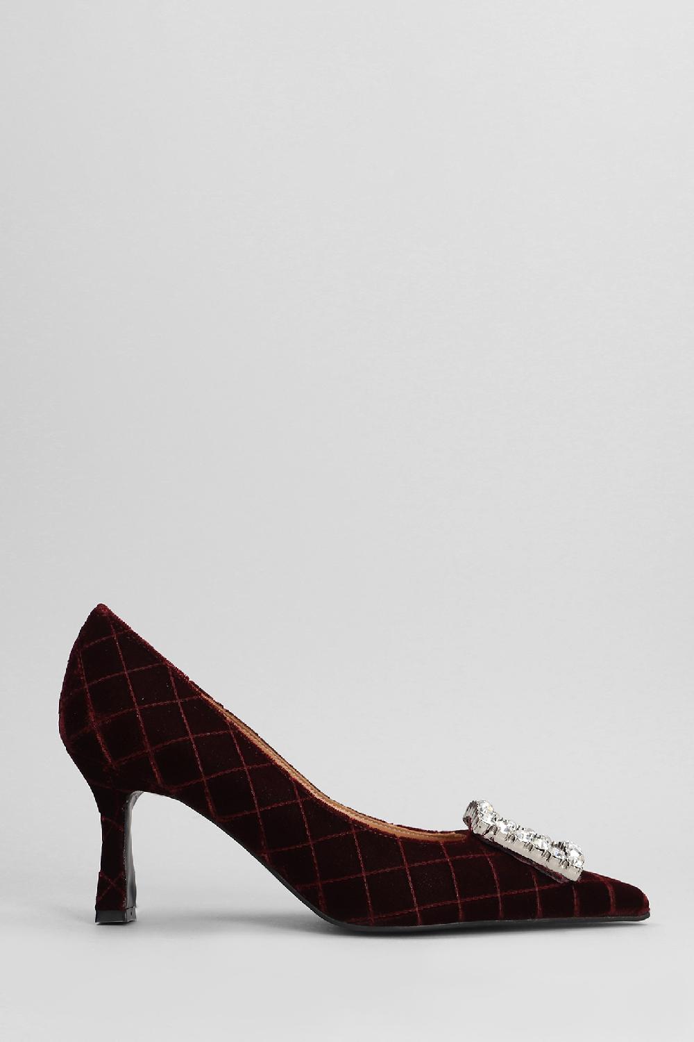 Deliberti Festa Decollete lilly in velluto bordeaux cod. 402856 - Deliberti The Luxury Shopping