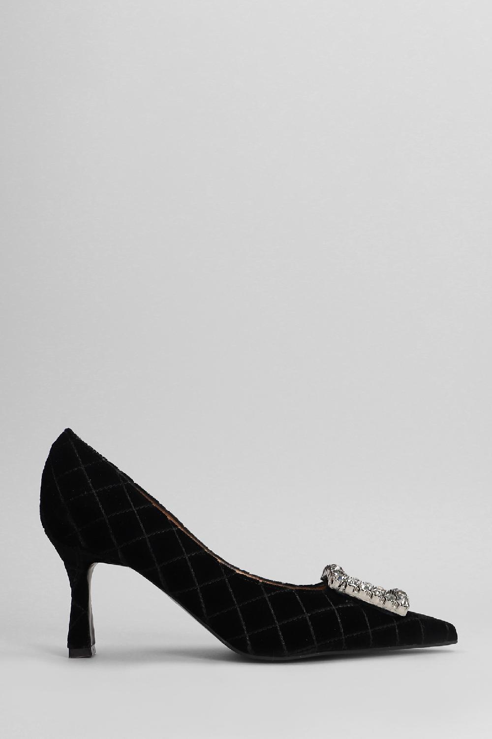 Deliberti Festa Decollete lilly in velluto nero cod. 402849 - Deliberti The Luxury Shopping
