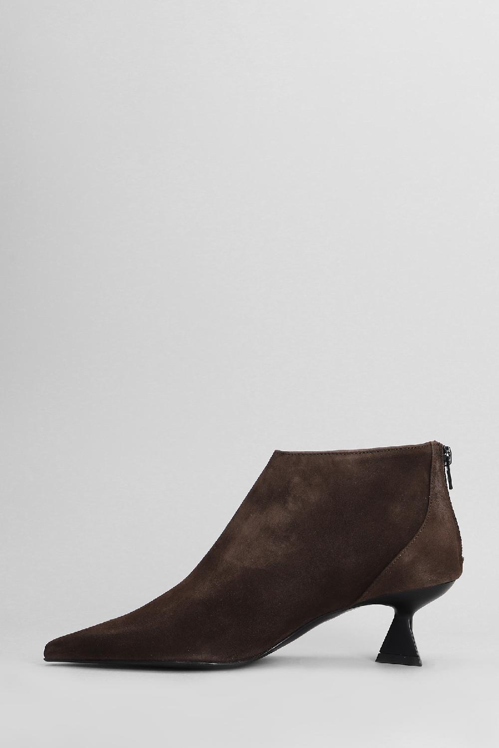 Deliberti Festa Tronchetti Tacco Alto Esta In Camoscio Marrone Cod. 402862 - Deliberti The Luxury Shopping