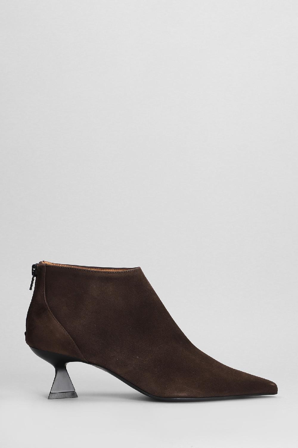 Deliberti Festa Tronchetti tacco alto esta in camoscio marrone cod. 402862 - Deliberti The Luxury Shopping