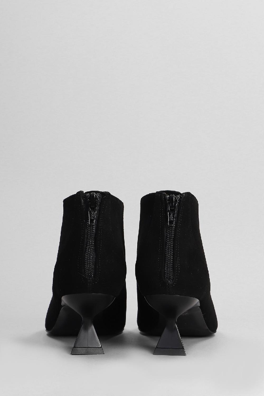 Deliberti Festa Tronchetti Tacco Alto Esta In Camoscio Nero Cod. 402861 - Deliberti The Luxury Shopping