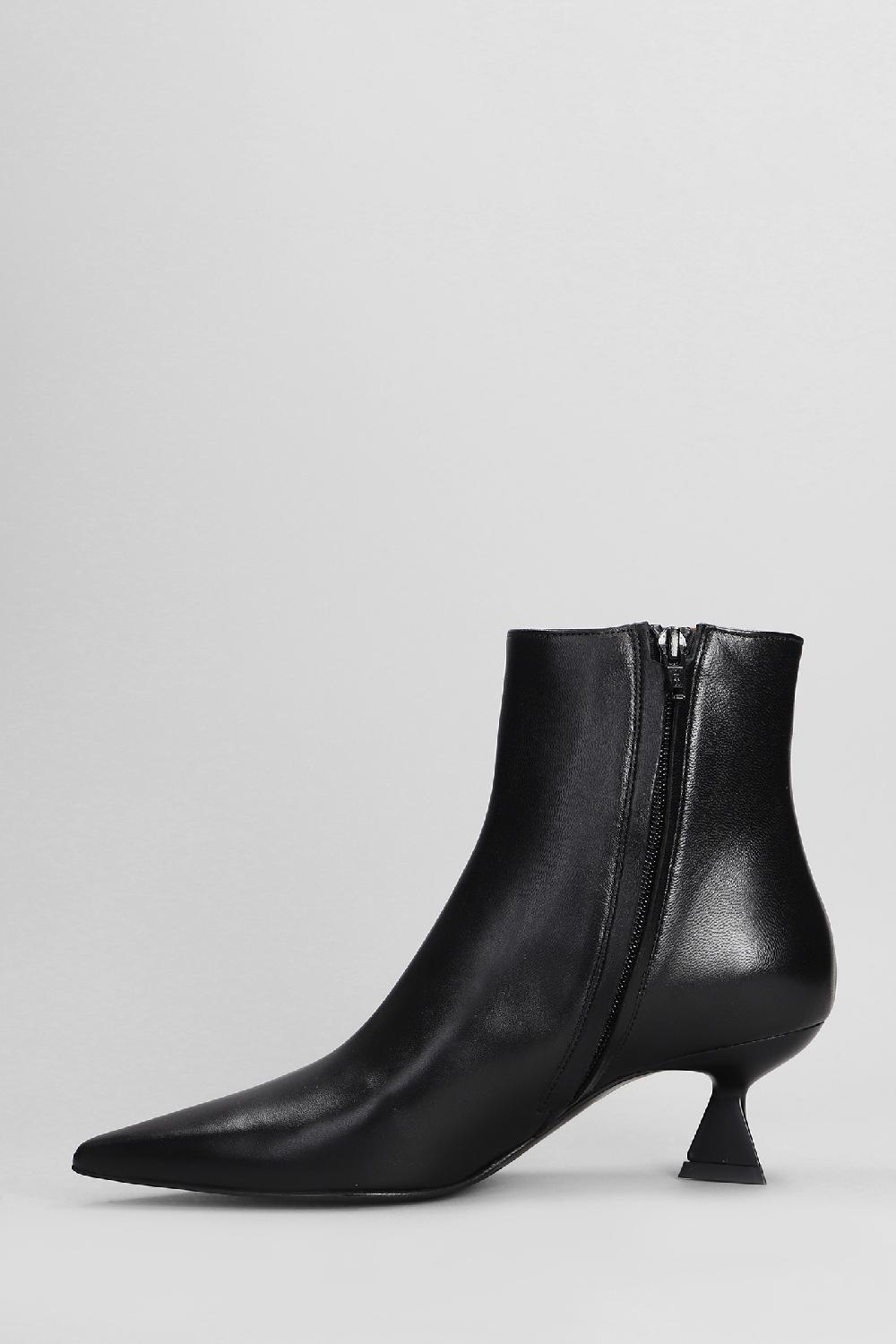 Deliberti Festa Tronchetti Tacco Alto Jina In Pelle Nera Cod. 402859 - Deliberti The Luxury Shopping