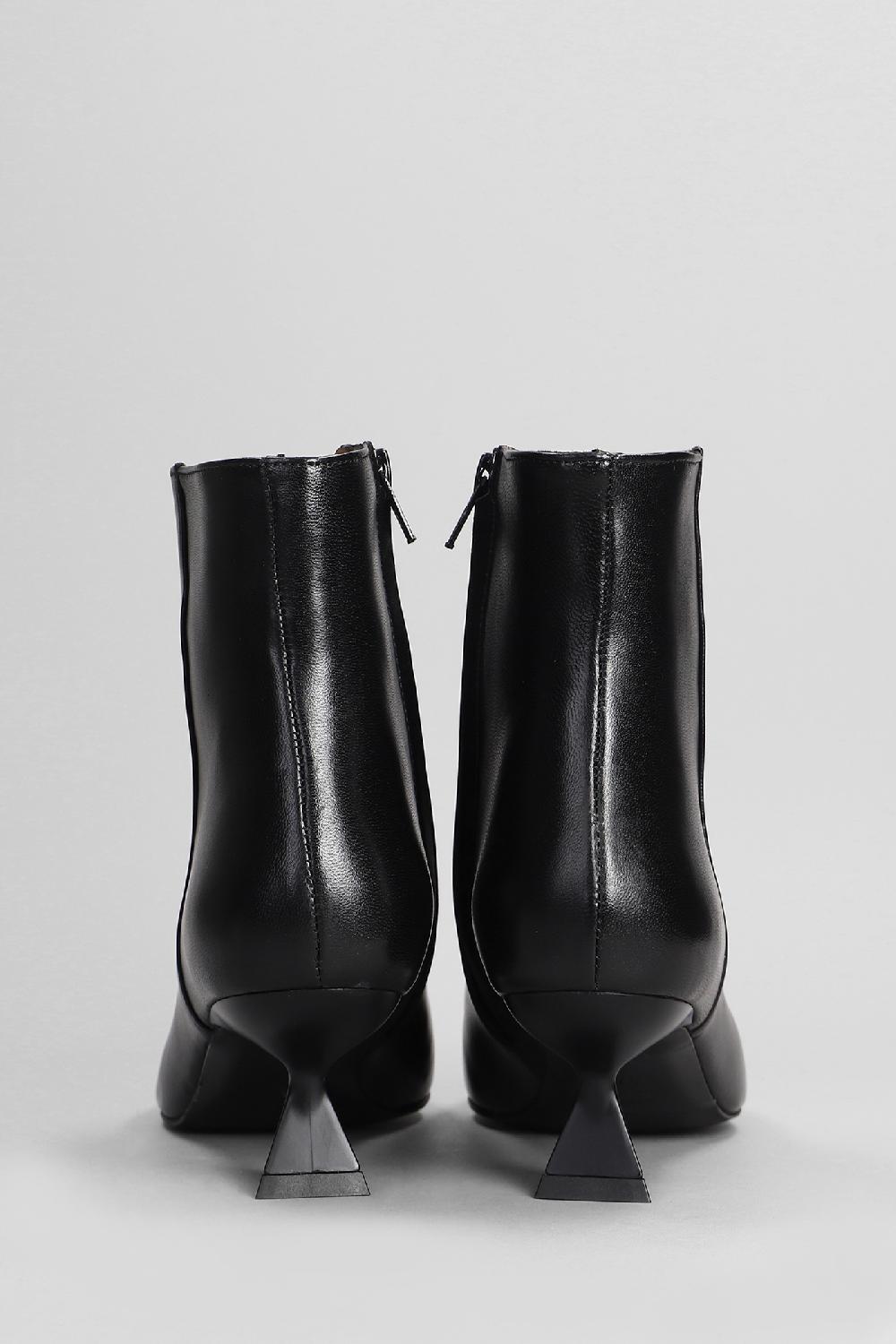Deliberti Festa Tronchetti Tacco Alto Jina In Pelle Nera Cod. 402859 - Deliberti The Luxury Shopping