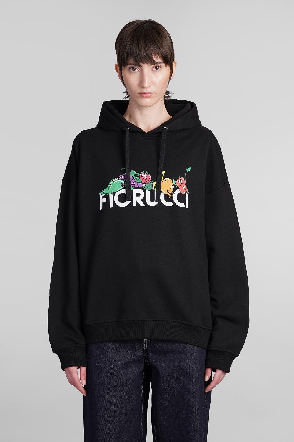 Deliberti Fiorucci Felpa in cotone nero cod. 401884 - Deliberti The Luxury Shopping