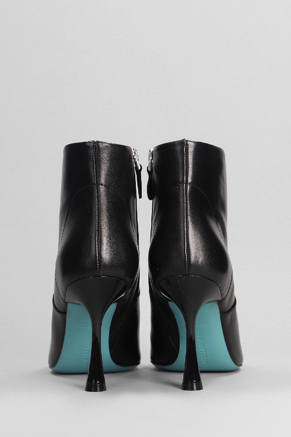 Deliberti Fratelli Russo Tronchetti Tacco Alto In Pelle Nera Cod. 402411 - Deliberti The Luxury Shopping