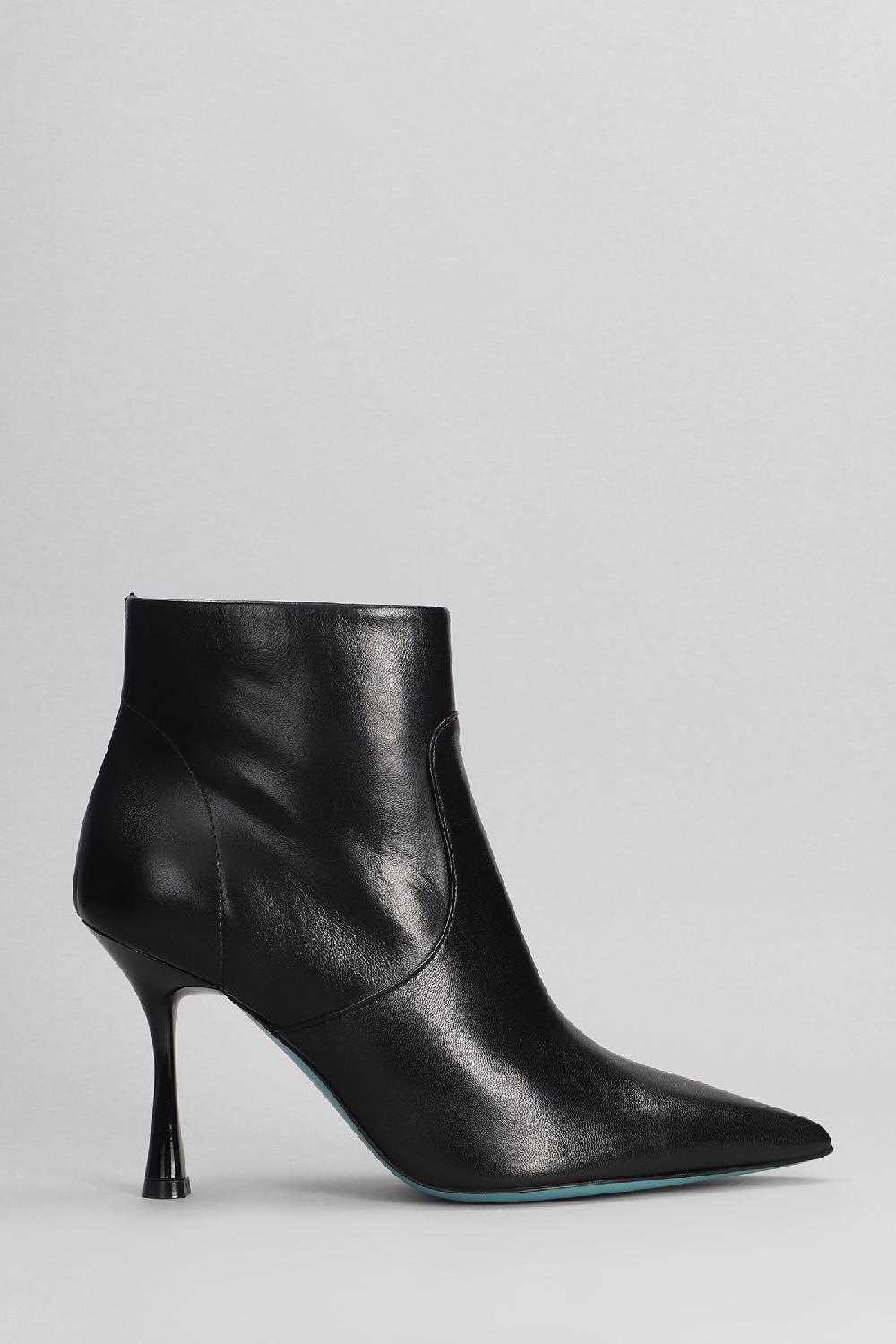 Deliberti Fratelli Russo Tronchetti tacco alto in pelle nera cod. 402411 - Deliberti The Luxury Shopping