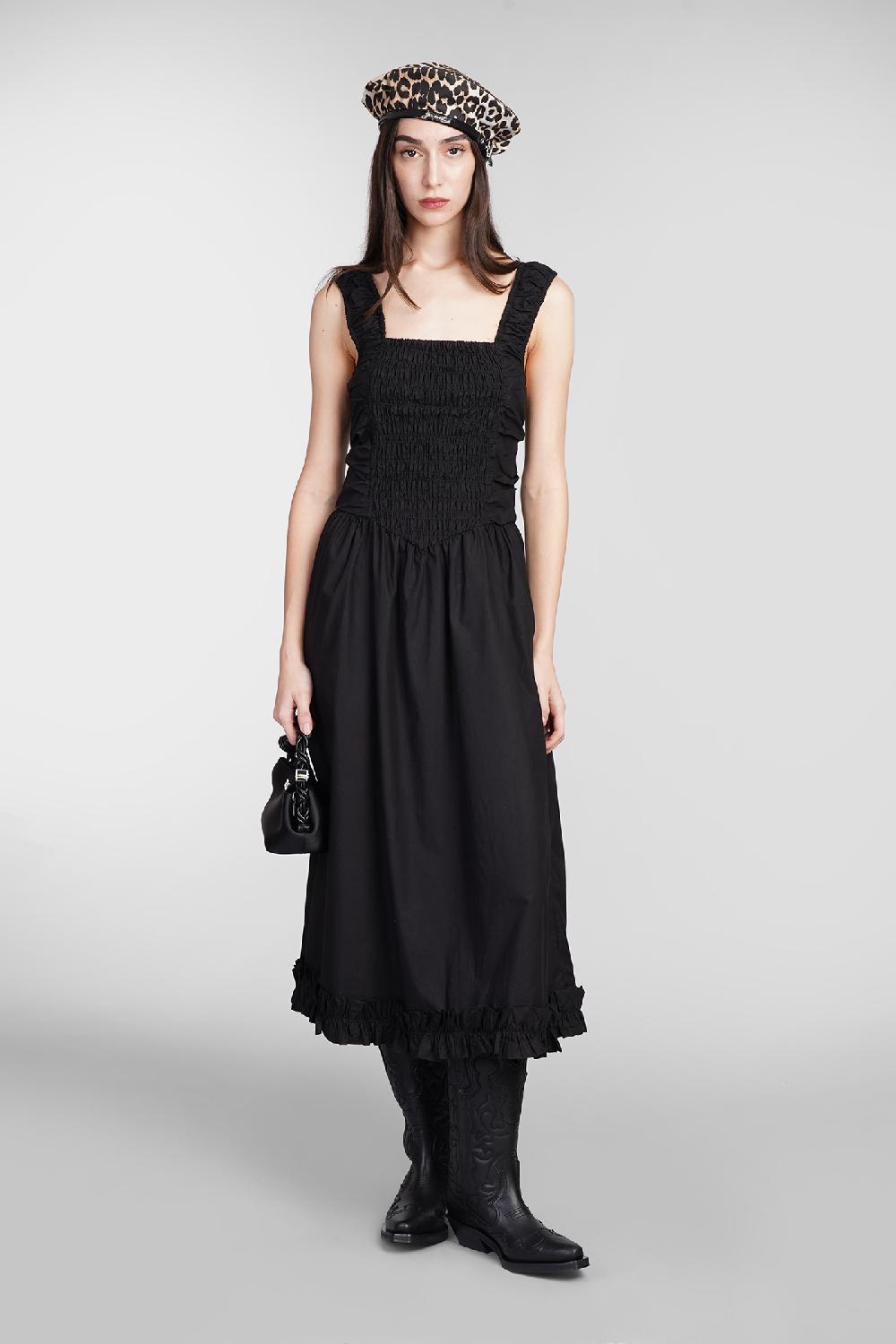 Deliberti Ganni Abito In Cotone Nero Cod. 409930 - Deliberti The Luxury Shopping