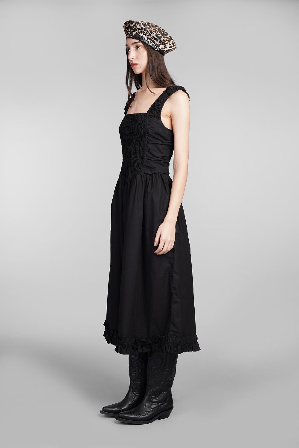 Deliberti Ganni Abito In Cotone Nero Cod. 409930 - Deliberti The Luxury Shopping