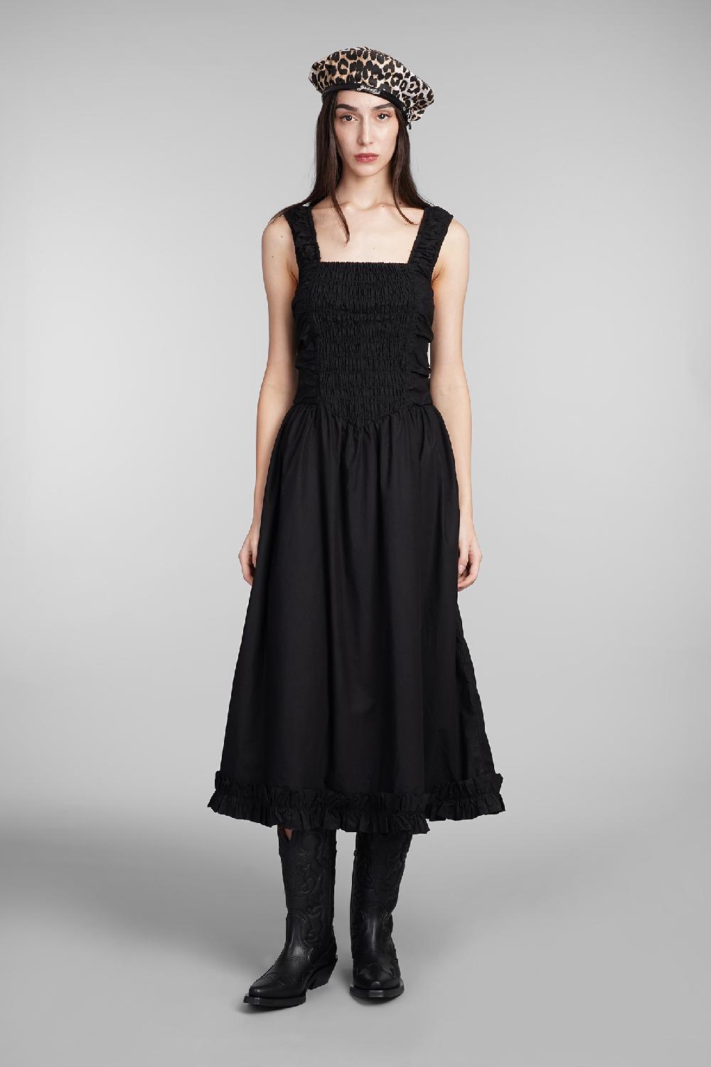 Deliberti Ganni Abito in cotone nero cod. 409930 - Deliberti The Luxury Shopping