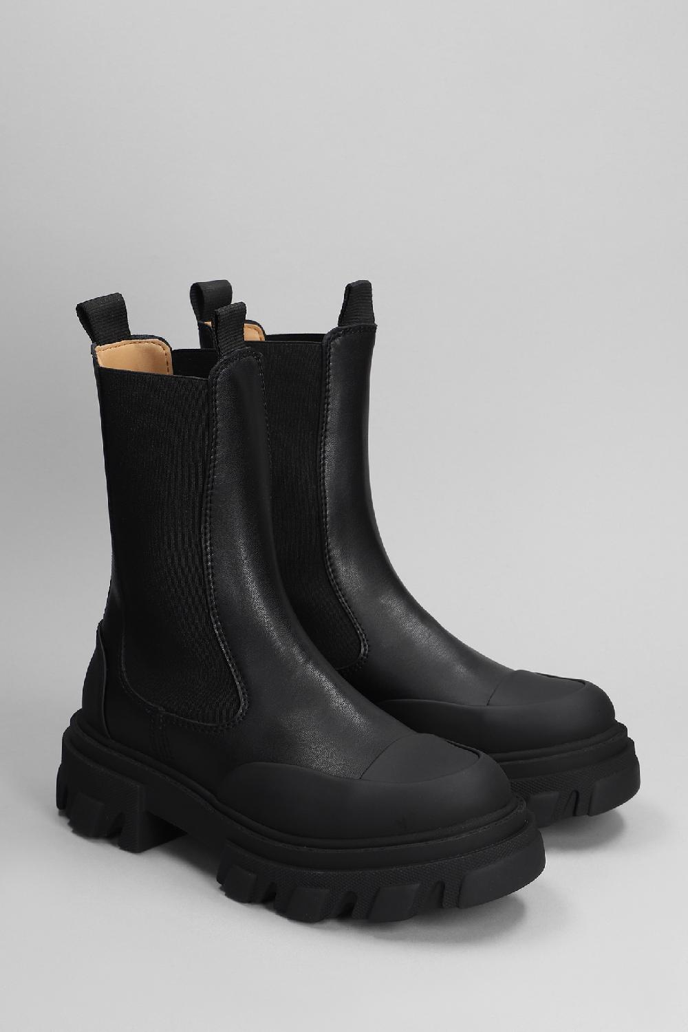 Deliberti Ganni Anfibi In Pelle Nera Cod. 395984 - Deliberti The Luxury Shopping