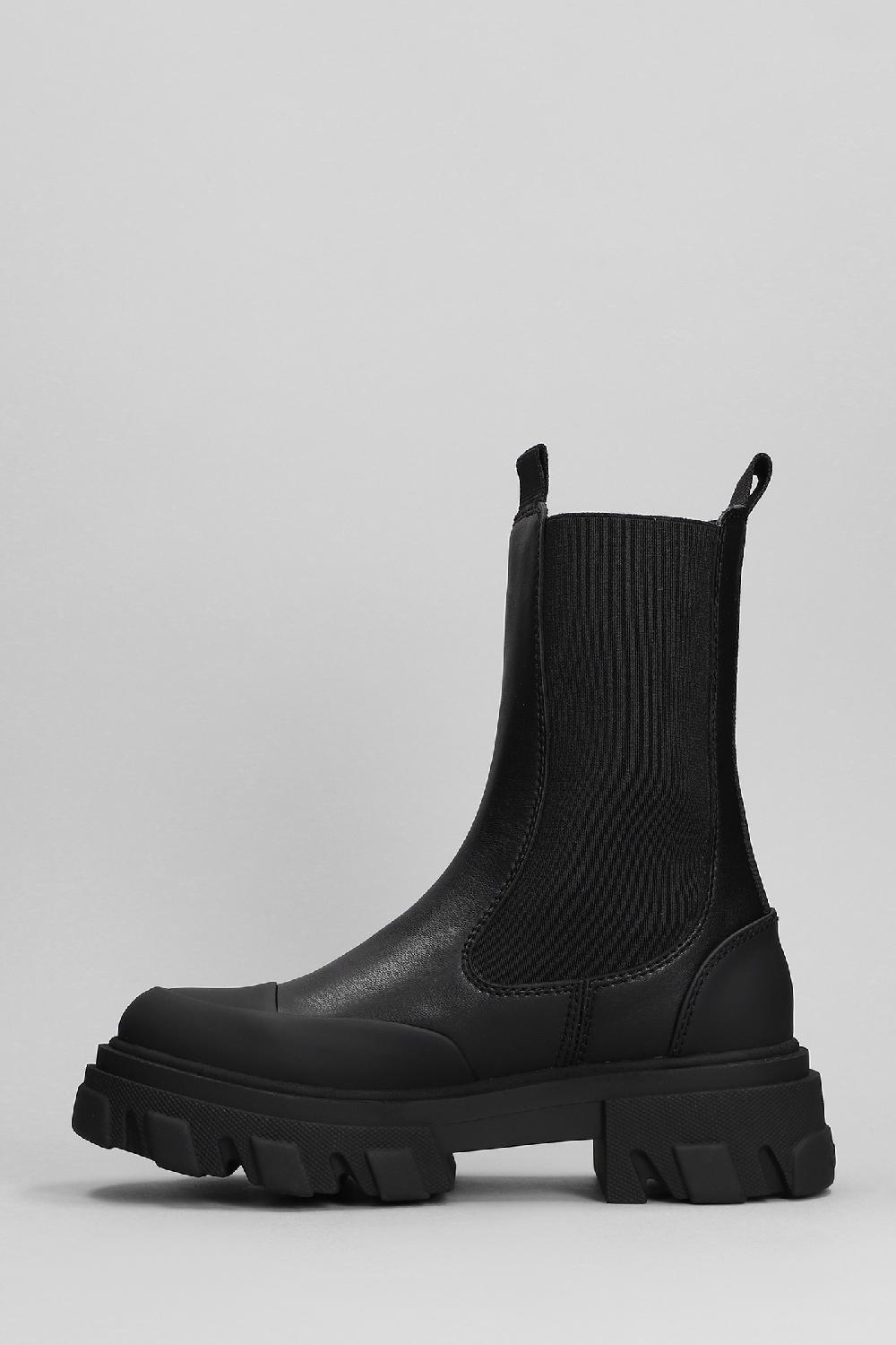 Deliberti Ganni Anfibi In Pelle Nera Cod. 395984 - Deliberti The Luxury Shopping