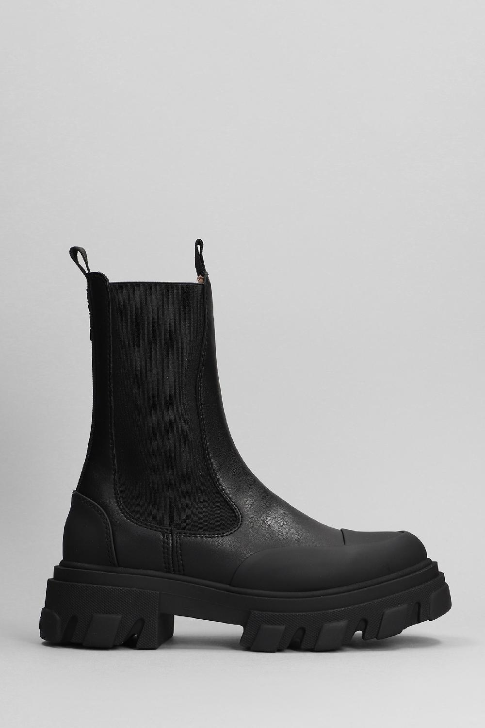 Deliberti Ganni Anfibi in pelle nera cod. 395984 - Deliberti The Luxury Shopping