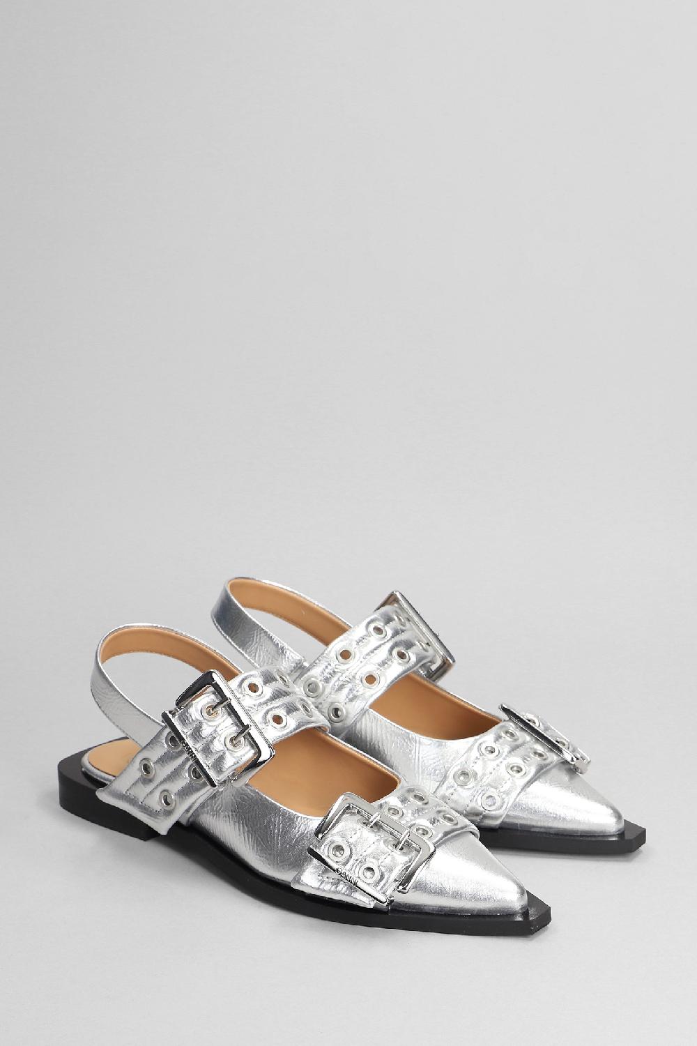 Deliberti Ganni Ballerine In Poliestere Argento Cod. 403463 - Deliberti The Luxury Shopping