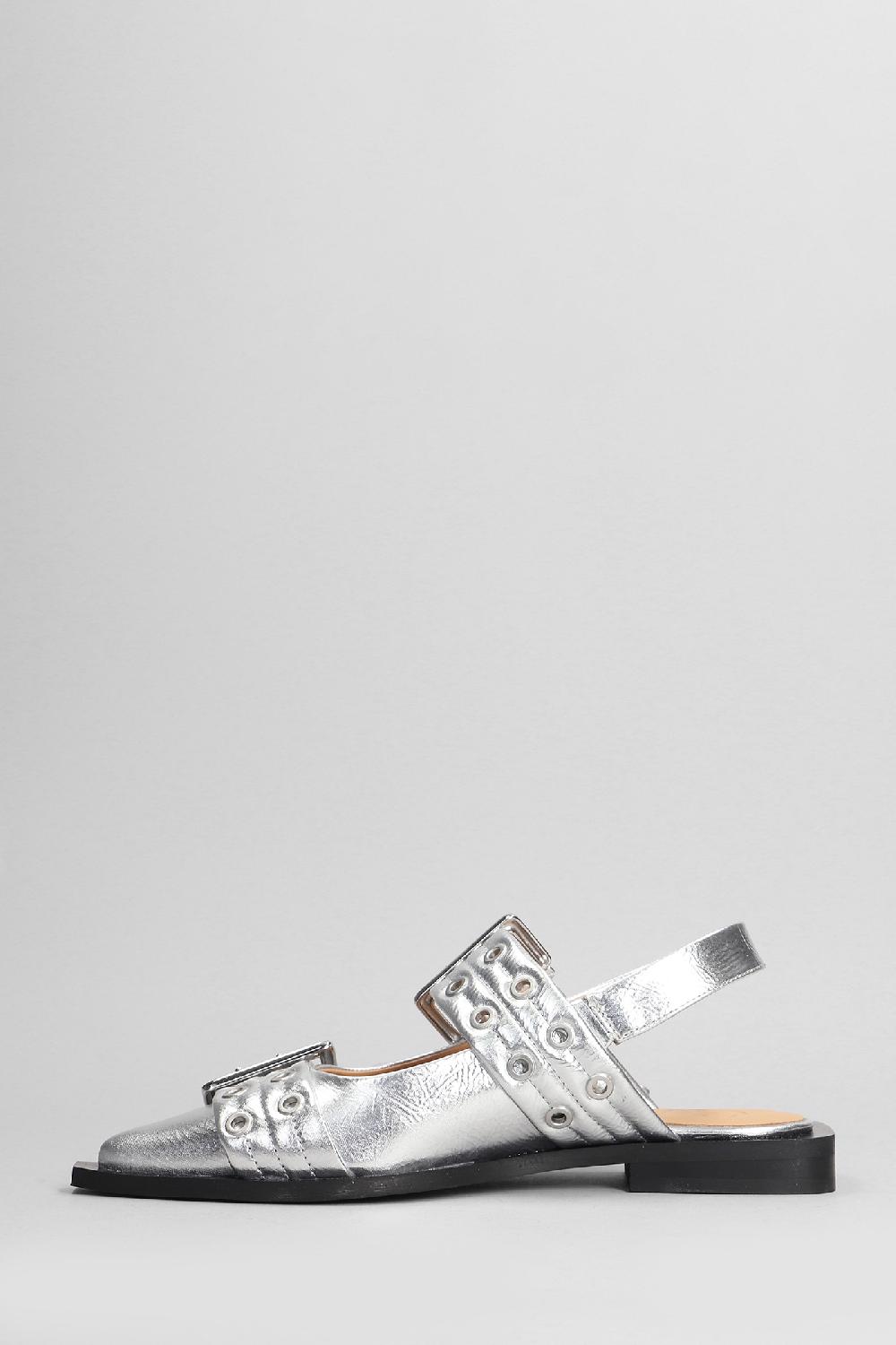 Deliberti Ganni Ballerine In Poliestere Argento Cod. 403463 - Deliberti The Luxury Shopping