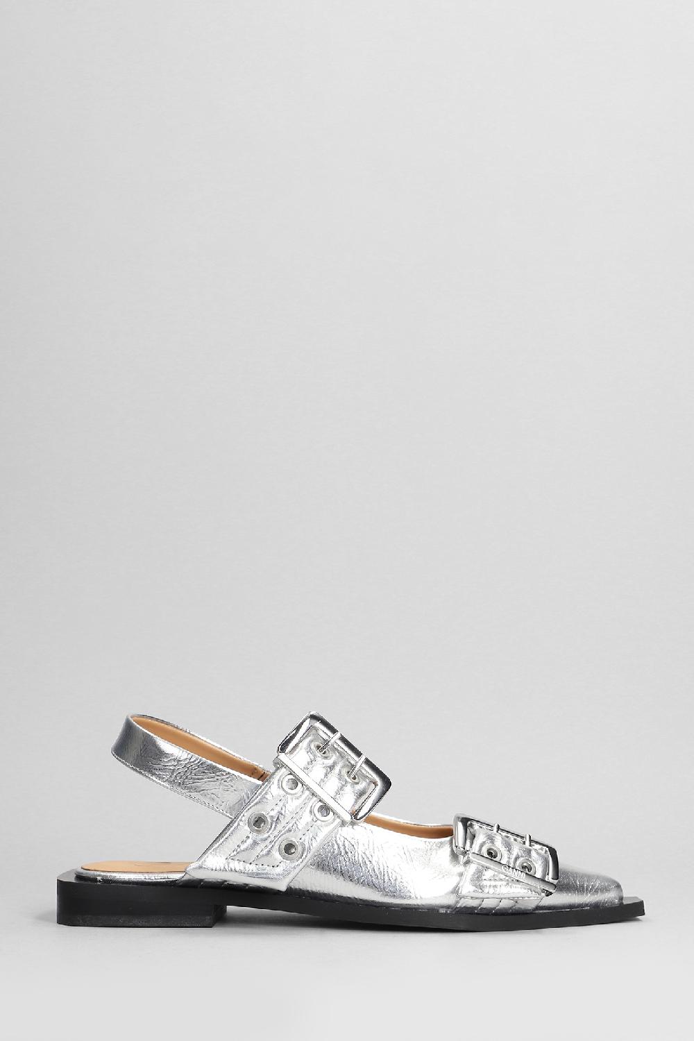 Deliberti Ganni Ballerine in poliestere argento cod. 403463 - Deliberti The Luxury Shopping