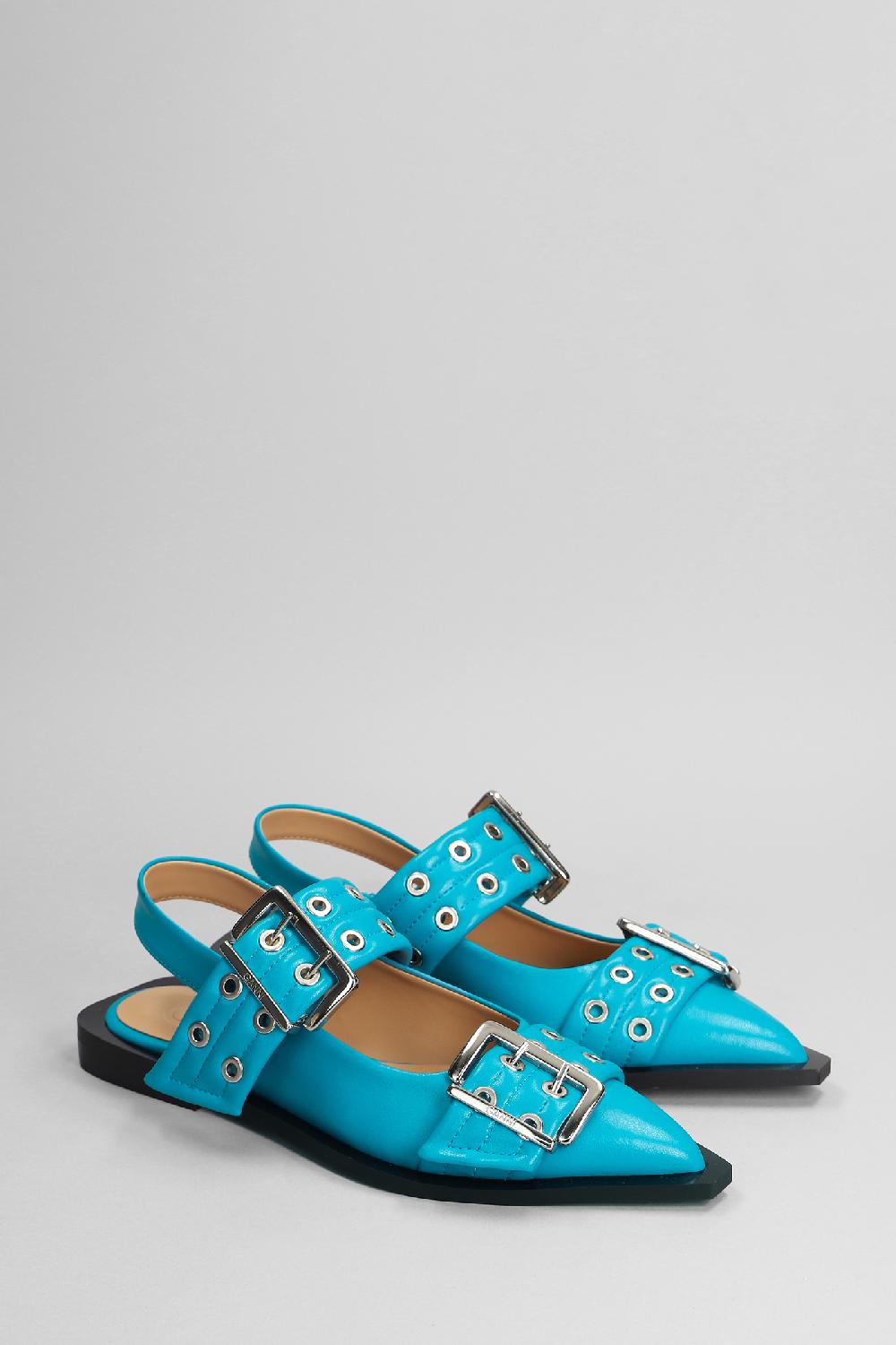 Deliberti Ganni Ballerine In Poliestere Celeste Cod. 403432 - Deliberti The Luxury Shopping