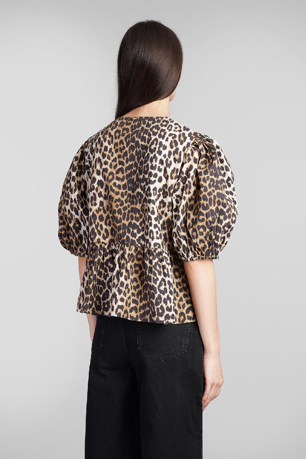 Deliberti Ganni Blusa In Cotone Animalier Cod. 409931 - Deliberti The Luxury Shopping