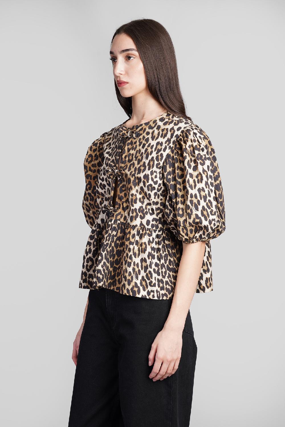 Deliberti Ganni Blusa In Cotone Animalier Cod. 409931 - Deliberti The Luxury Shopping