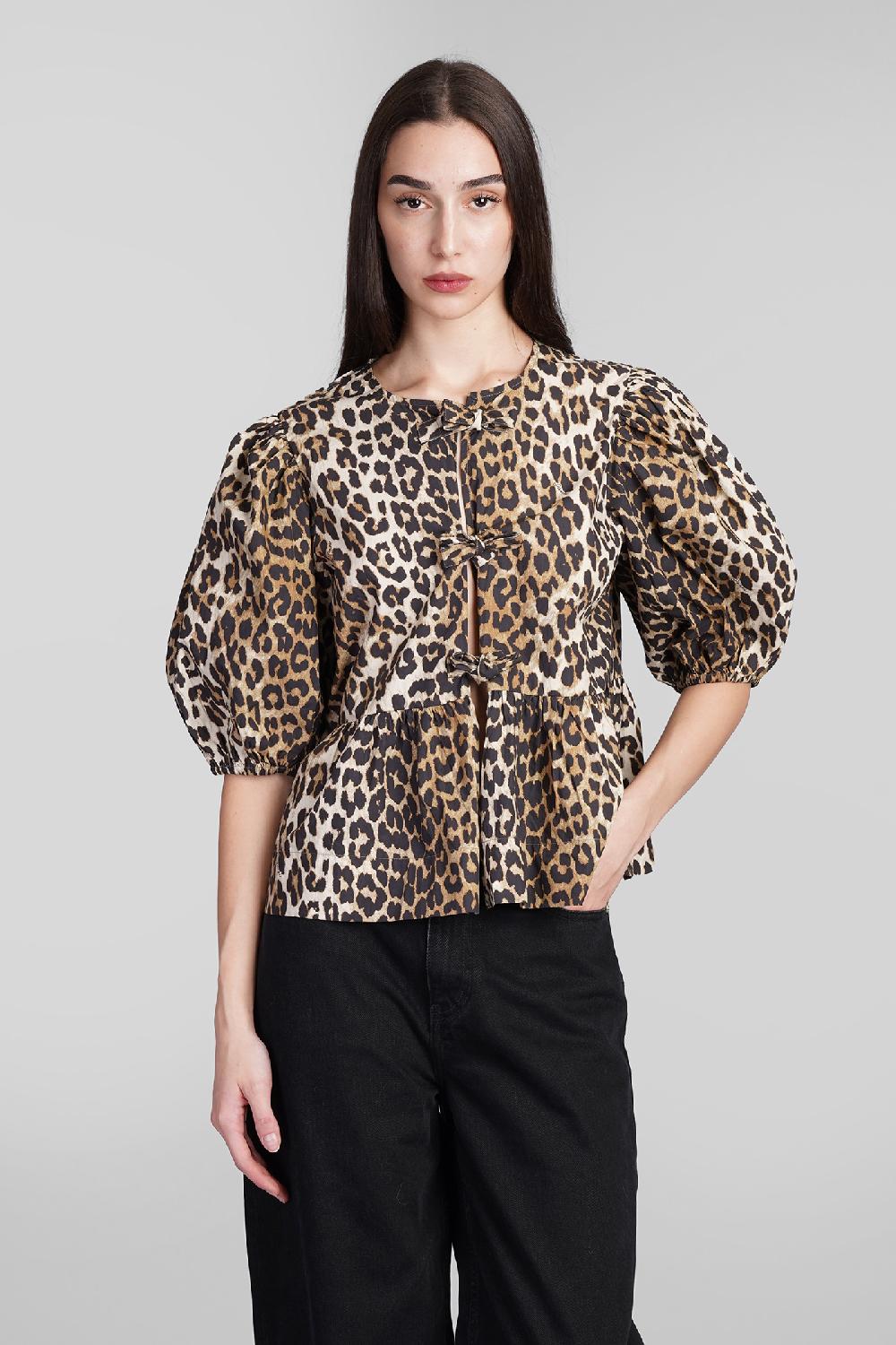 Deliberti Ganni Blusa in cotone animalier cod. 409931 - Deliberti The Luxury Shopping