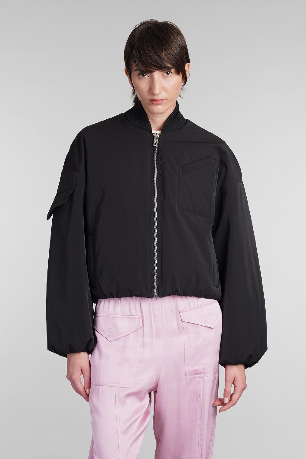 Deliberti Ganni Bomber in poliestere nero cod. 403491 - Deliberti The Luxury Shopping