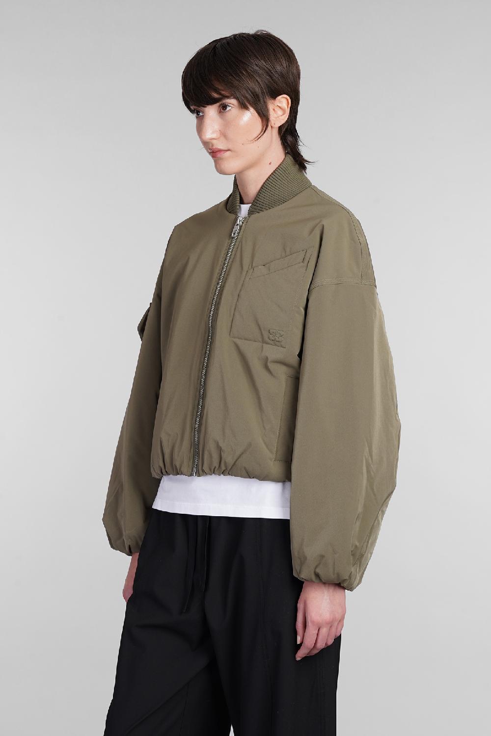 Deliberti Ganni Bomber In Poliestere Verde Cod. 403492 - Deliberti The Luxury Shopping