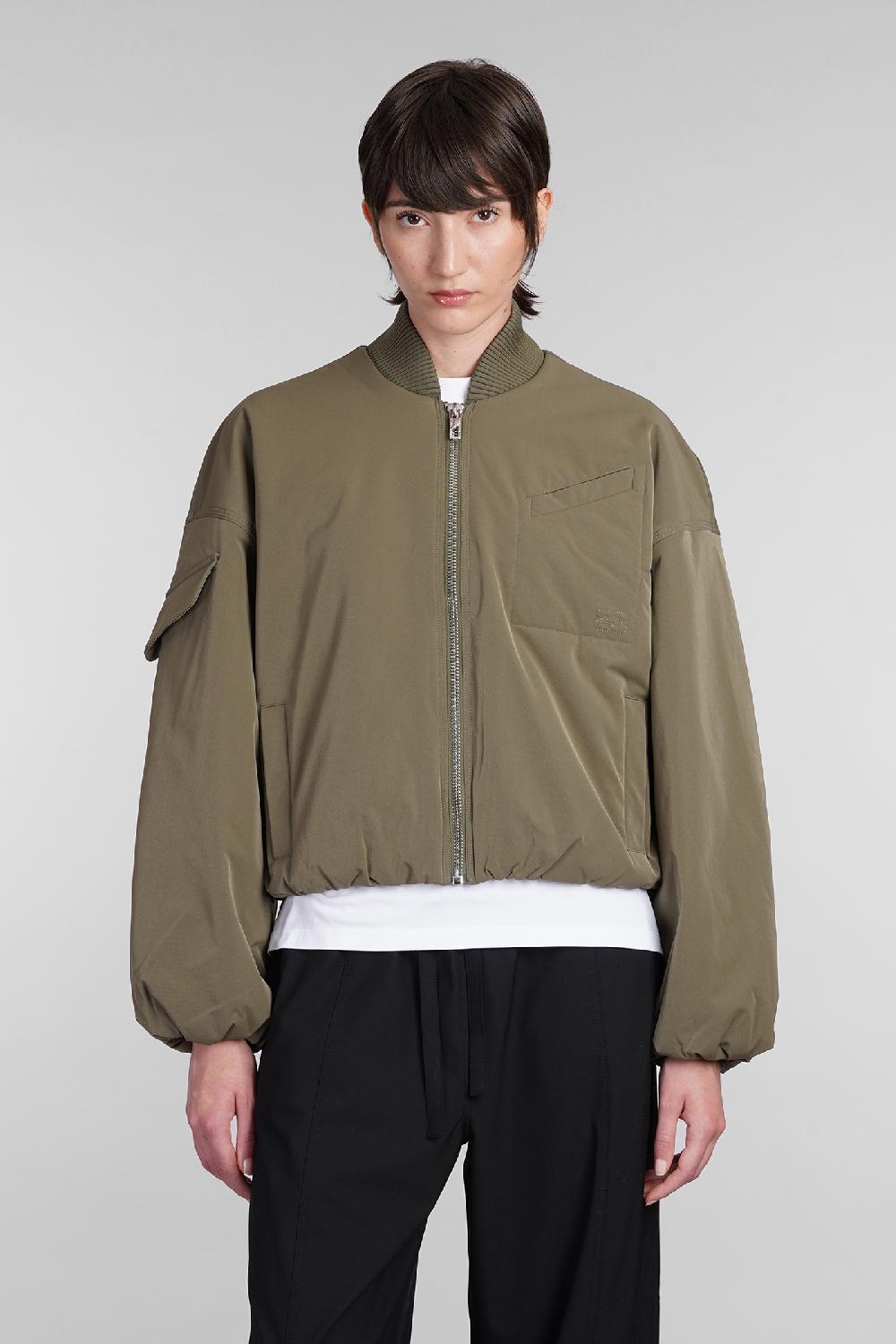 Deliberti Ganni Bomber in poliestere verde cod. 403492 - Deliberti The Luxury Shopping