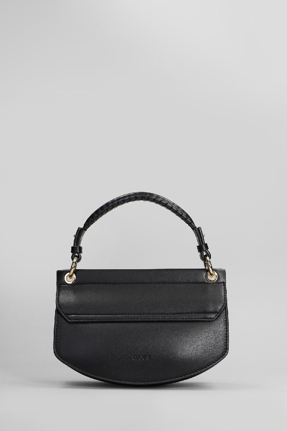 Deliberti Ganni Borsa A Spalla Apo G Mini In Pelle Nera Cod. 409928 - Deliberti The Luxury Shopping