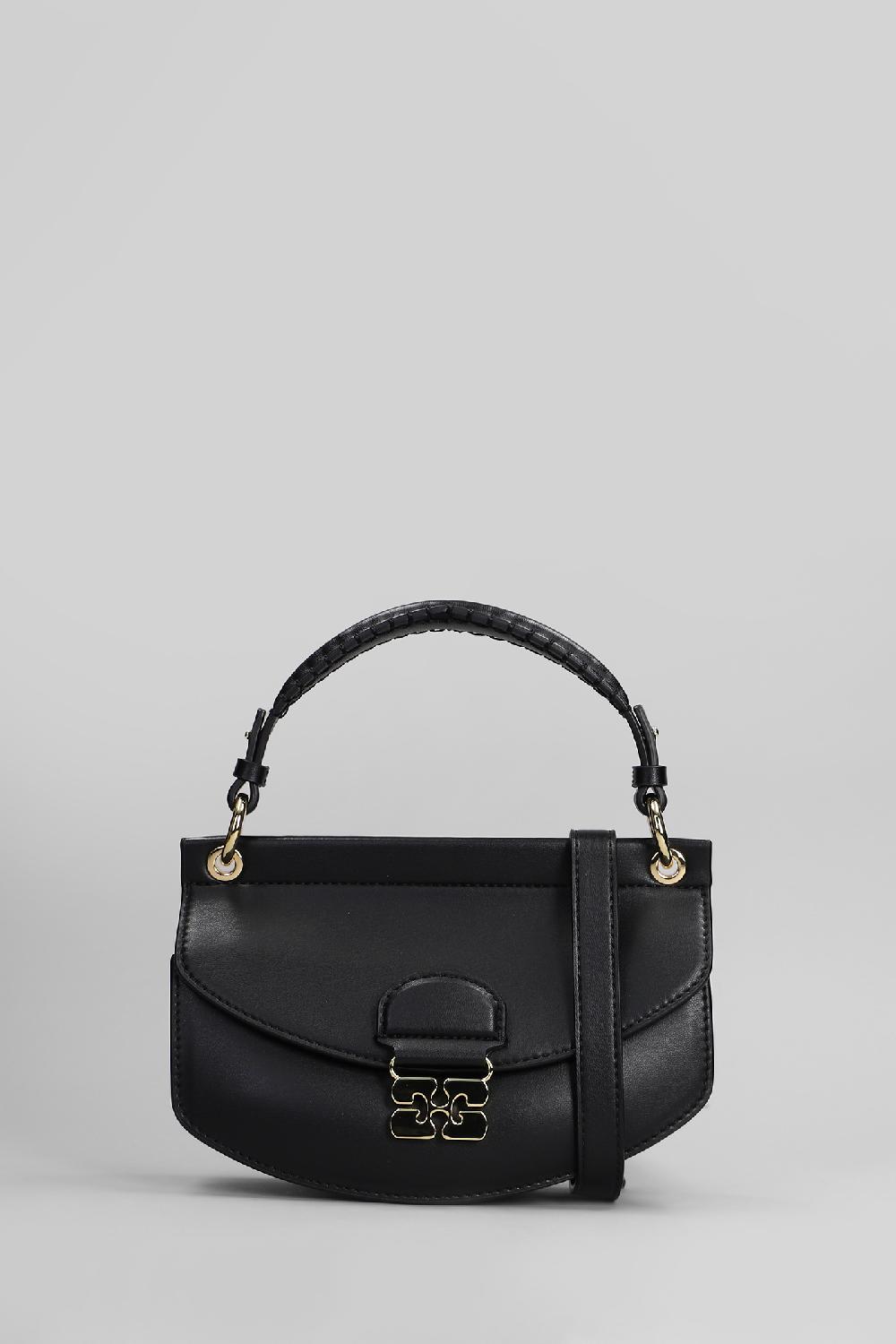 Deliberti Ganni Borsa a spalla apo g mini in pelle nera cod. 409928 - Deliberti The Luxury Shopping