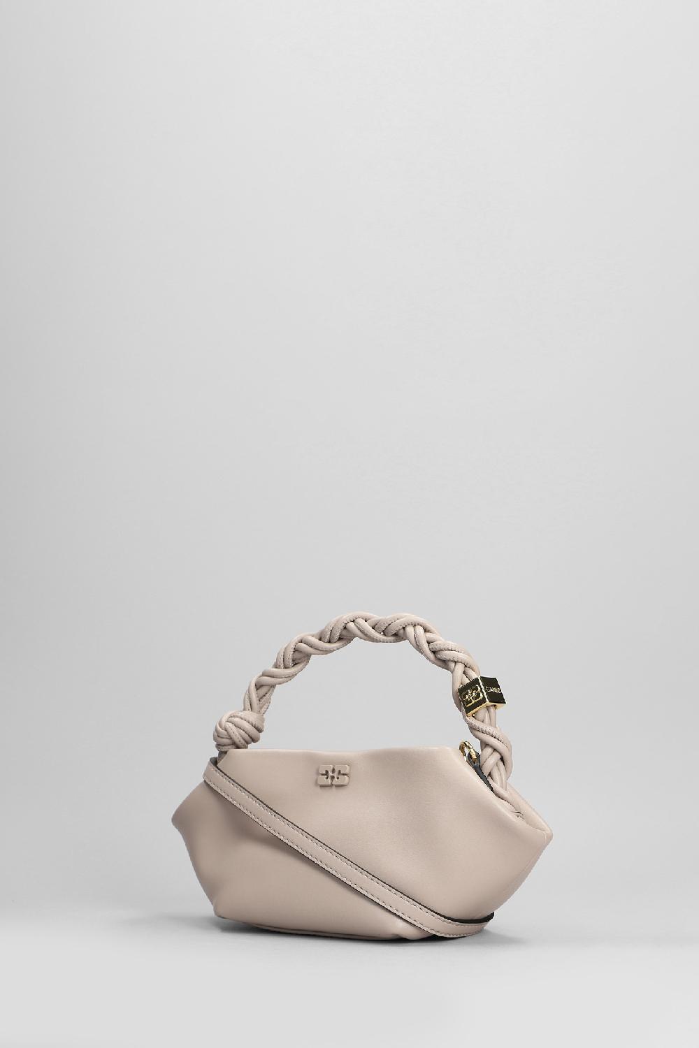 Deliberti Ganni Borsa A Spalla Bou Bag Mini In Pelle Grigia Cod. 403498 - Deliberti The Luxury Shopping
