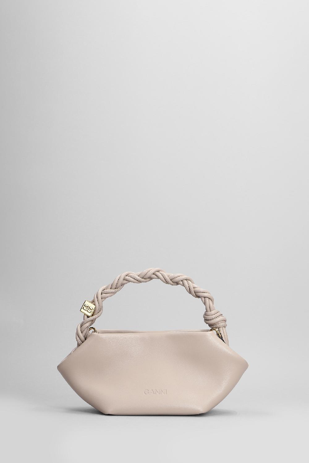 Deliberti Ganni Borsa A Spalla Bou Bag Mini In Pelle Grigia Cod. 403498 - Deliberti The Luxury Shopping